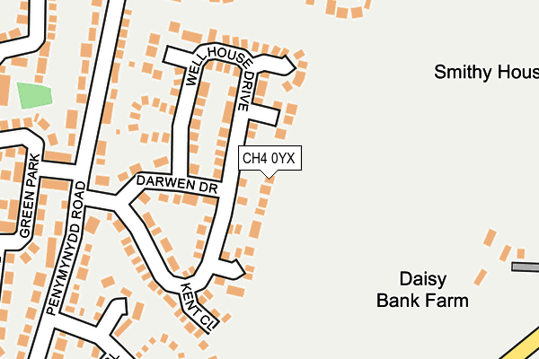 CH4 0YX map - OS OpenMap – Local (Ordnance Survey)