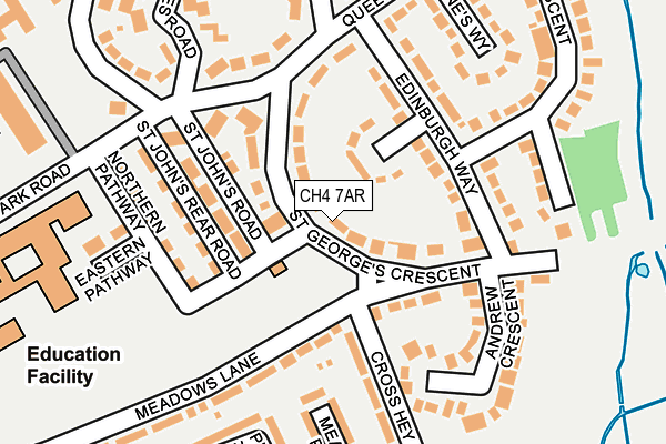 CH4 7AR map - OS OpenMap – Local (Ordnance Survey)