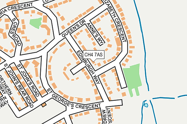 CH4 7AS map - OS OpenMap – Local (Ordnance Survey)