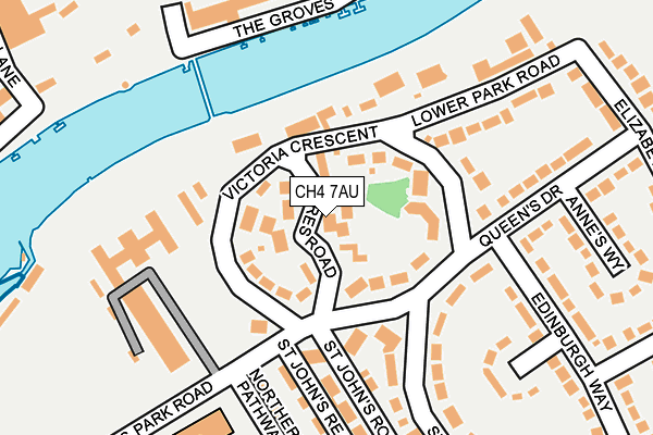 CH4 7AU map - OS OpenMap – Local (Ordnance Survey)