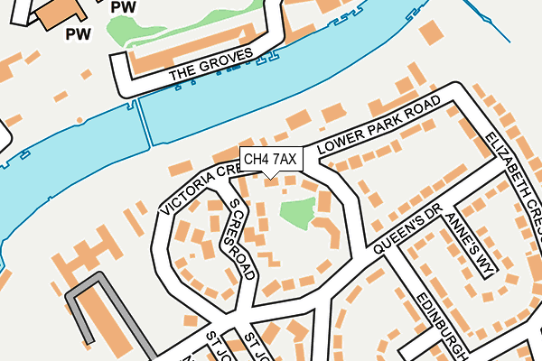 CH4 7AX map - OS OpenMap – Local (Ordnance Survey)