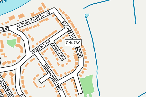 CH4 7AY map - OS OpenMap – Local (Ordnance Survey)