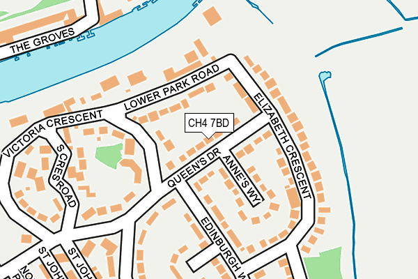 CH4 7BD map - OS OpenMap – Local (Ordnance Survey)
