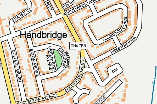 CH4 7BR map - OS OpenMap – Local (Ordnance Survey)