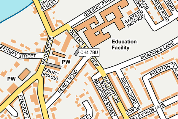 CH4 7BU map - OS OpenMap – Local (Ordnance Survey)