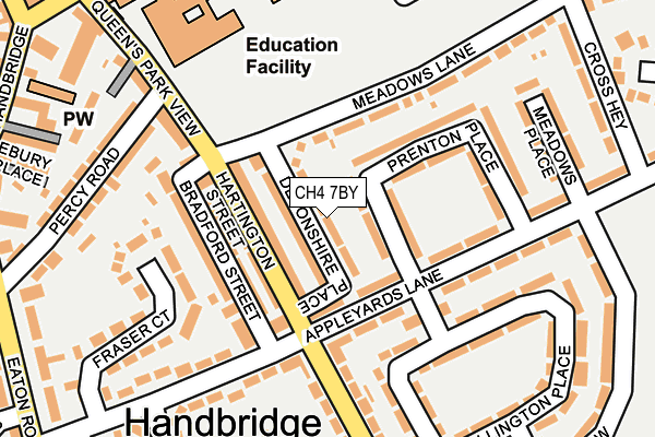 CH4 7BY map - OS OpenMap – Local (Ordnance Survey)