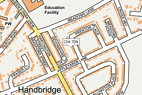 CH4 7DN map - OS OpenMap – Local (Ordnance Survey)