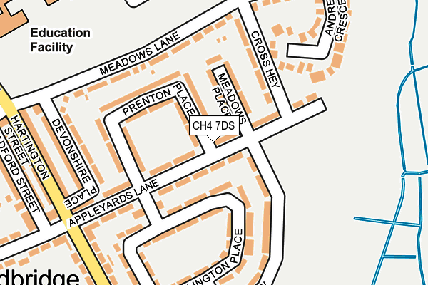 CH4 7DS map - OS OpenMap – Local (Ordnance Survey)