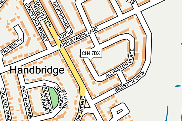 CH4 7DX map - OS OpenMap – Local (Ordnance Survey)