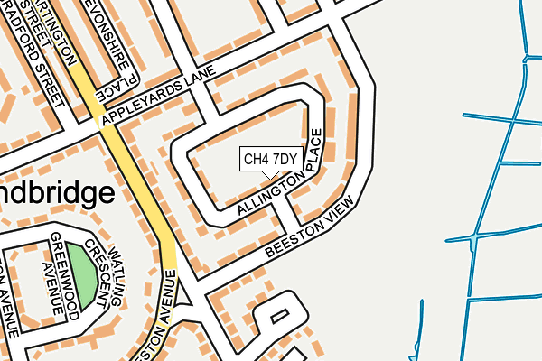 CH4 7DY map - OS OpenMap – Local (Ordnance Survey)