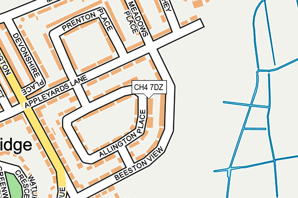 CH4 7DZ map - OS OpenMap – Local (Ordnance Survey)