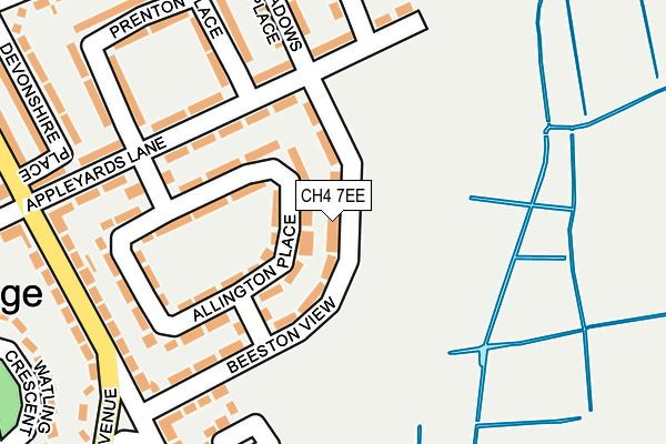 CH4 7EE map - OS OpenMap – Local (Ordnance Survey)