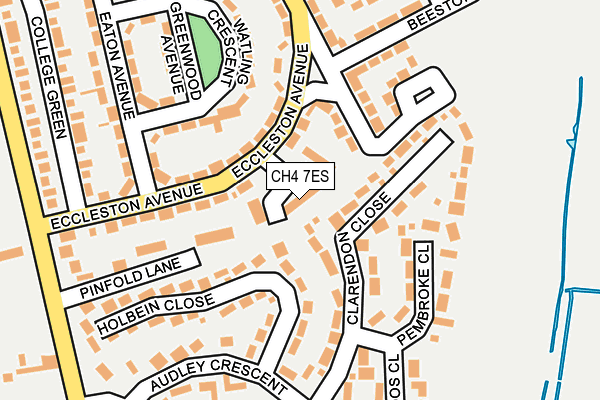 CH4 7ES map - OS OpenMap – Local (Ordnance Survey)