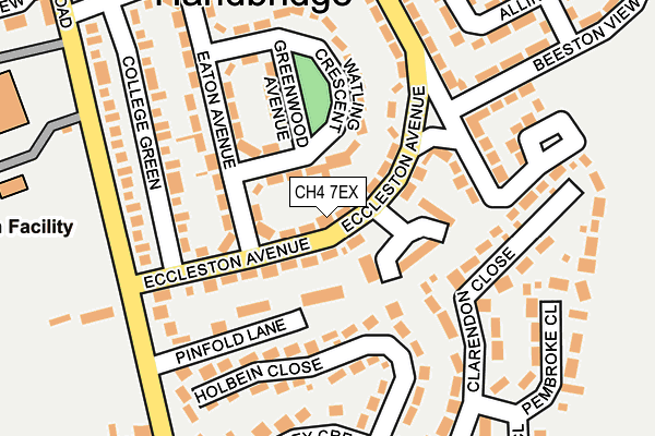 CH4 7EX map - OS OpenMap – Local (Ordnance Survey)