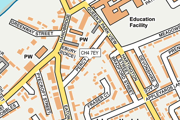 CH4 7EY map - OS OpenMap – Local (Ordnance Survey)