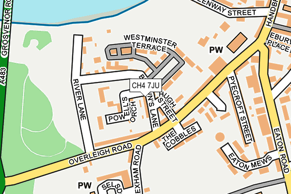 CH4 7JU map - OS OpenMap – Local (Ordnance Survey)