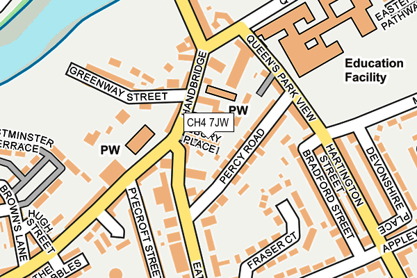 CH4 7JW map - OS OpenMap – Local (Ordnance Survey)