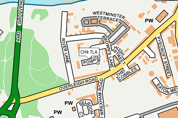 CH4 7LA map - OS OpenMap – Local (Ordnance Survey)