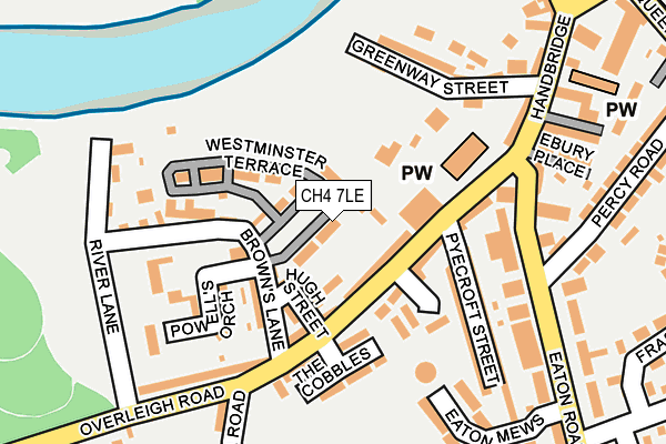 CH4 7LE map - OS OpenMap – Local (Ordnance Survey)