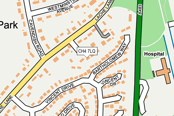 CH4 7LQ map - OS OpenMap – Local (Ordnance Survey)