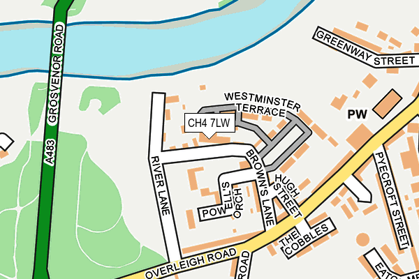 CH4 7LW map - OS OpenMap – Local (Ordnance Survey)