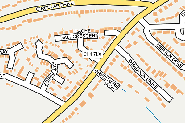 CH4 7LX map - OS OpenMap – Local (Ordnance Survey)