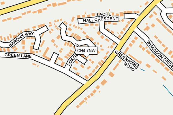 CH4 7NW map - OS OpenMap – Local (Ordnance Survey)