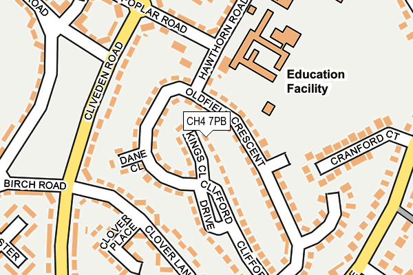 CH4 7PB map - OS OpenMap – Local (Ordnance Survey)