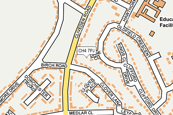 CH4 7PJ map - OS OpenMap – Local (Ordnance Survey)