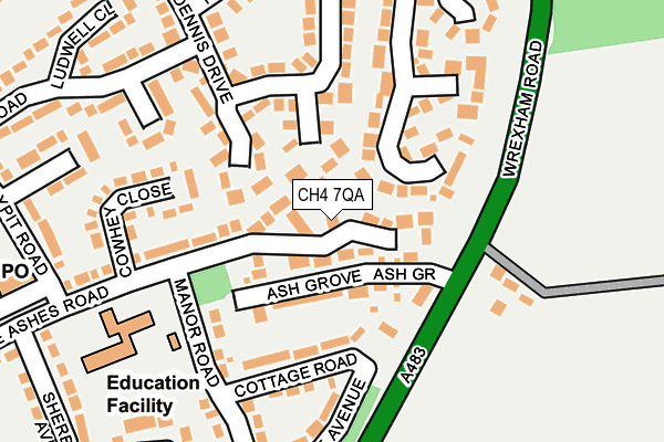 CH4 7QA map - OS OpenMap – Local (Ordnance Survey)