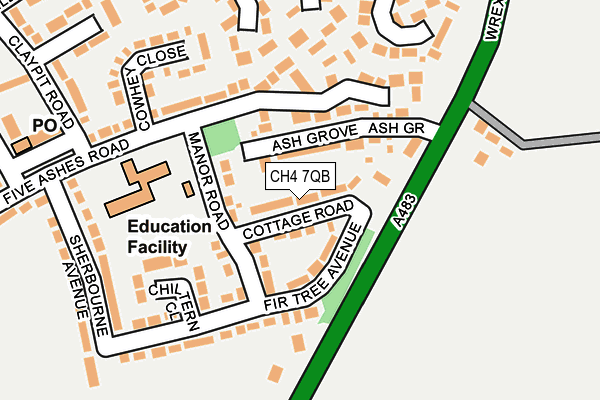 CH4 7QB map - OS OpenMap – Local (Ordnance Survey)