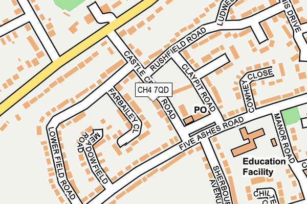 CH4 7QD map - OS OpenMap – Local (Ordnance Survey)