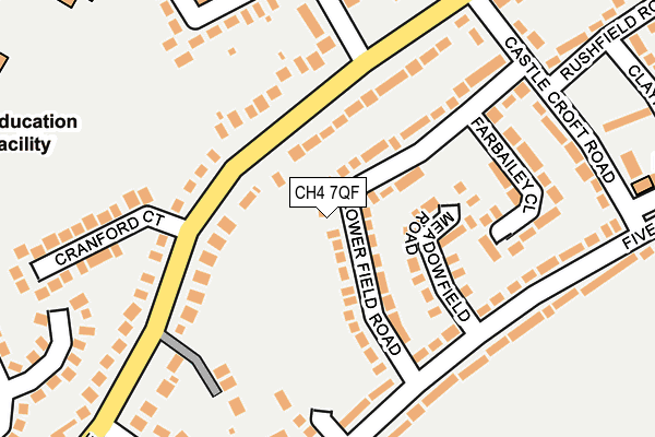 CH4 7QF map - OS OpenMap – Local (Ordnance Survey)