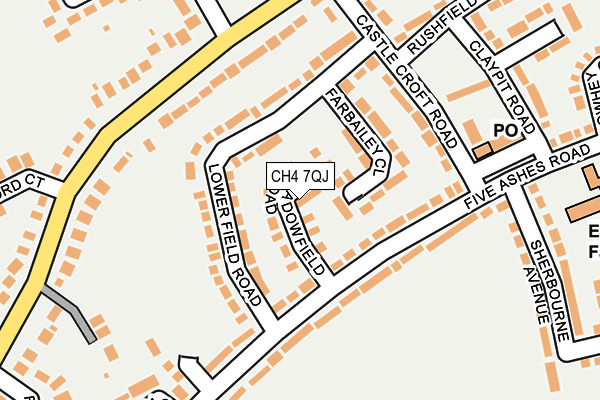 CH4 7QJ map - OS OpenMap – Local (Ordnance Survey)