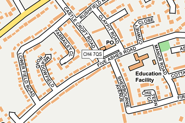 CH4 7QS map - OS OpenMap – Local (Ordnance Survey)