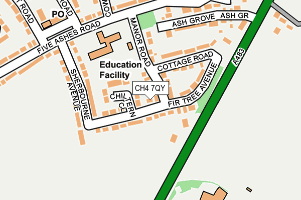 CH4 7QY map - OS OpenMap – Local (Ordnance Survey)