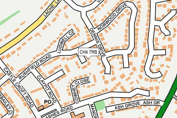 CH4 7RB map - OS OpenMap – Local (Ordnance Survey)