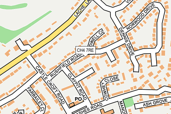 CH4 7RE map - OS OpenMap – Local (Ordnance Survey)