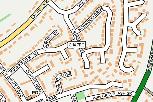 CH4 7RG map - OS OpenMap – Local (Ordnance Survey)