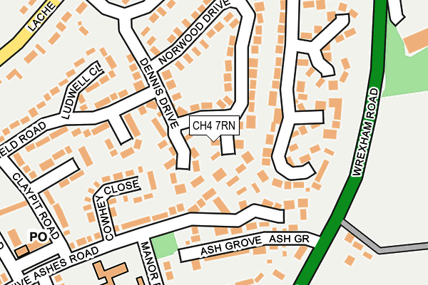 CH4 7RN map - OS OpenMap – Local (Ordnance Survey)
