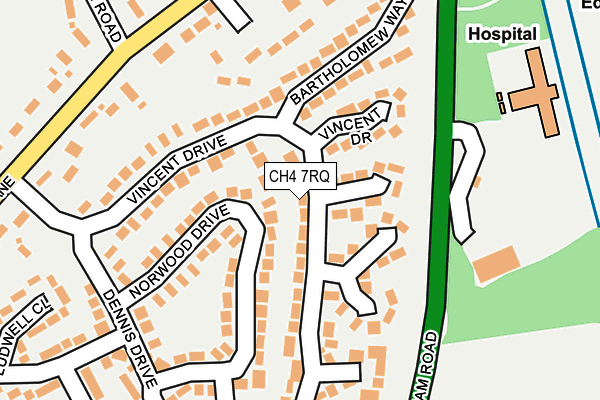 CH4 7RQ map - OS OpenMap – Local (Ordnance Survey)