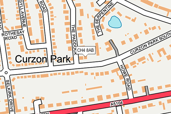 CH4 8AB map - OS OpenMap – Local (Ordnance Survey)