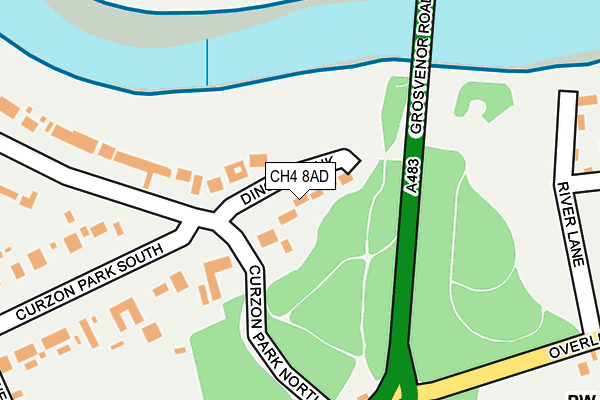 CH4 8AD map - OS OpenMap – Local (Ordnance Survey)