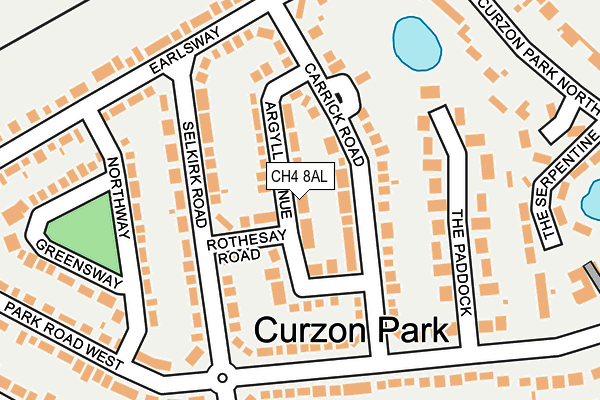 CH4 8AL map - OS OpenMap – Local (Ordnance Survey)