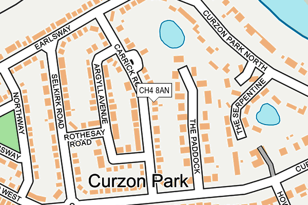 CH4 8AN map - OS OpenMap – Local (Ordnance Survey)