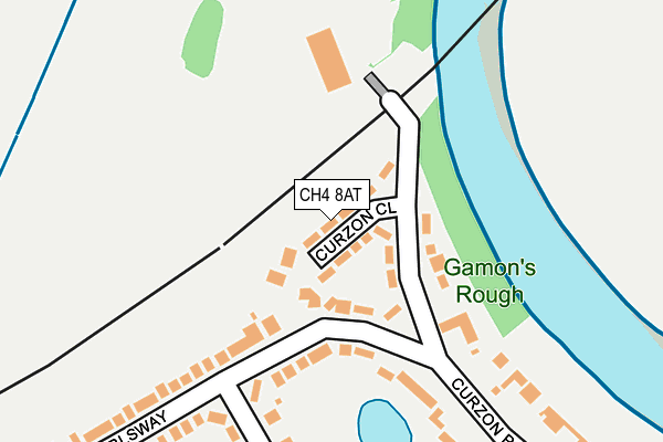 CH4 8AT map - OS OpenMap – Local (Ordnance Survey)