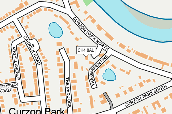 CH4 8AU map - OS OpenMap – Local (Ordnance Survey)