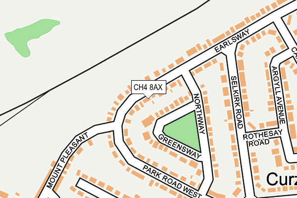 CH4 8AX map - OS OpenMap – Local (Ordnance Survey)