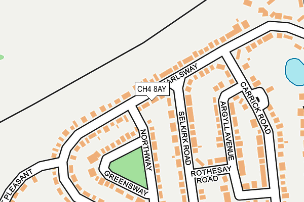 CH4 8AY map - OS OpenMap – Local (Ordnance Survey)