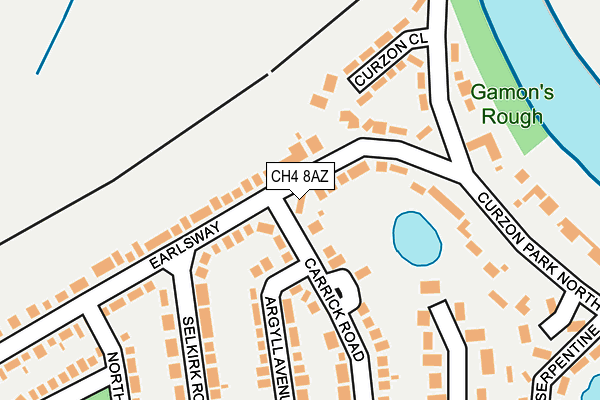 CH4 8AZ map - OS OpenMap – Local (Ordnance Survey)